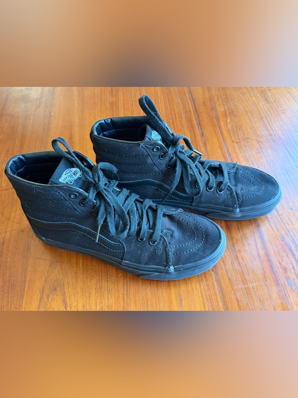 Vans Unisex Black Sk8-Hi High-Top Skate Shoes